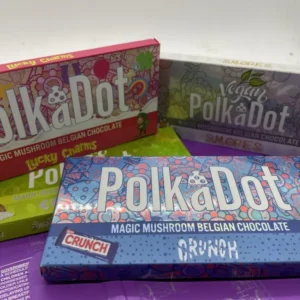 Polka dot mushroom chocolate bar