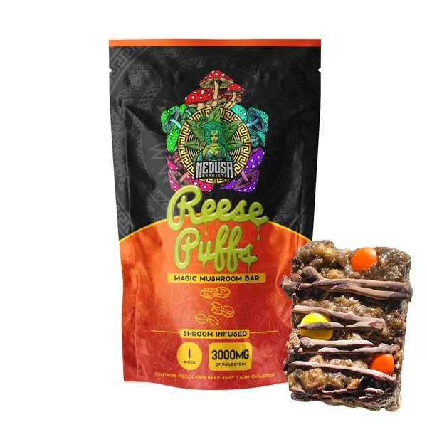 Reesees Puffs Magic Mushroom Bar – Medusa Extracts – 3000mg